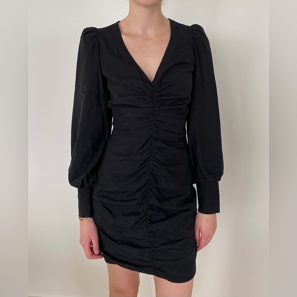 FiveSeventyFive silk evening dress in black. Size XS.